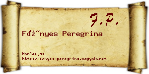 Fényes Peregrina névjegykártya
